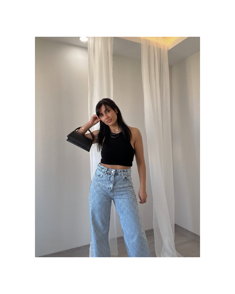 Taşlı Kot Pantolon