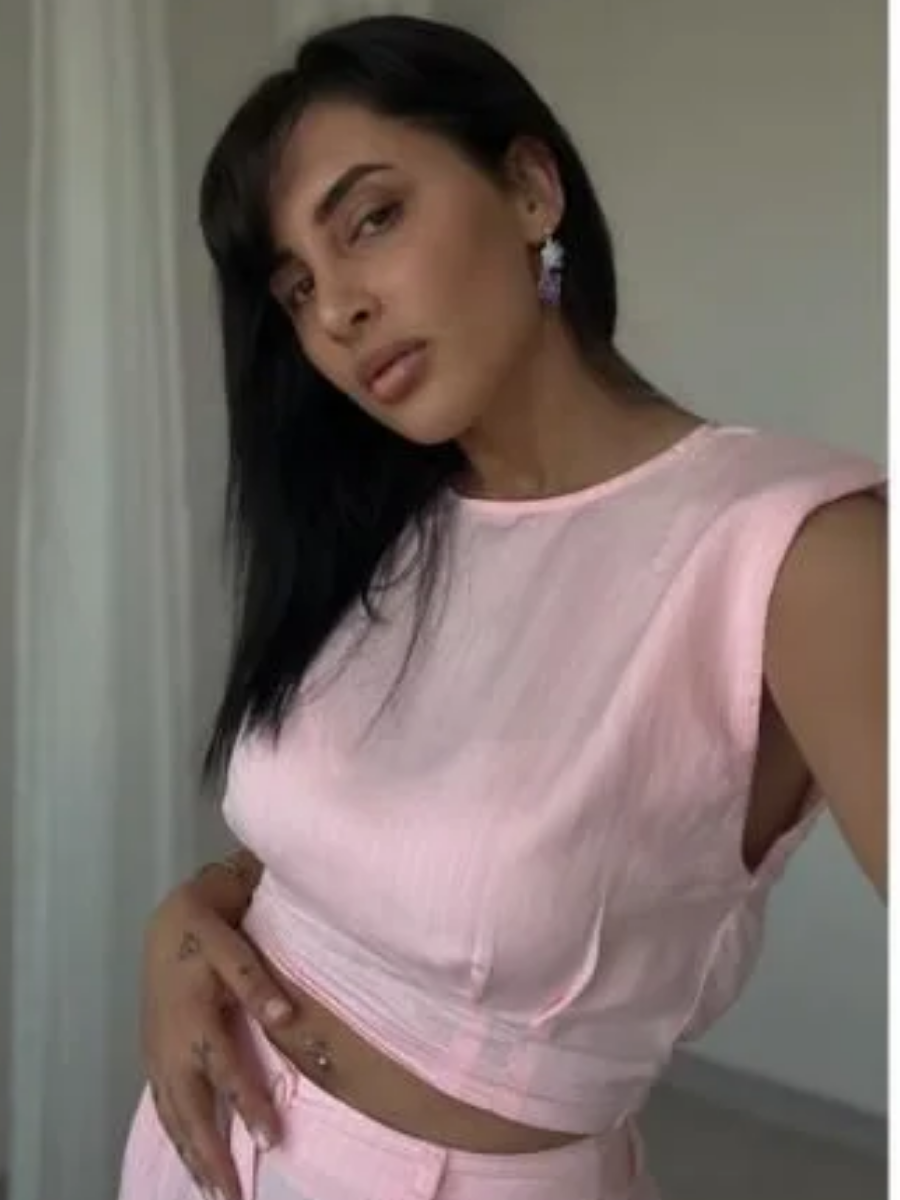Pembe Vatkalı Üst Ve Pantolon