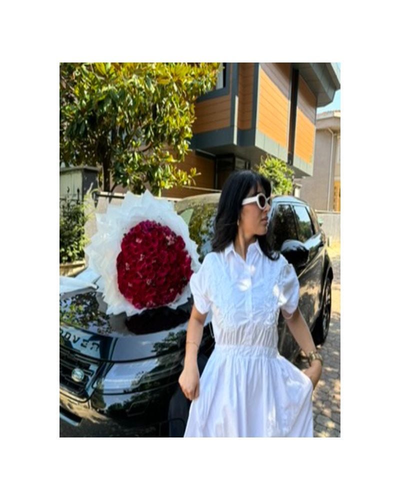 İncili Gömlek Elbise