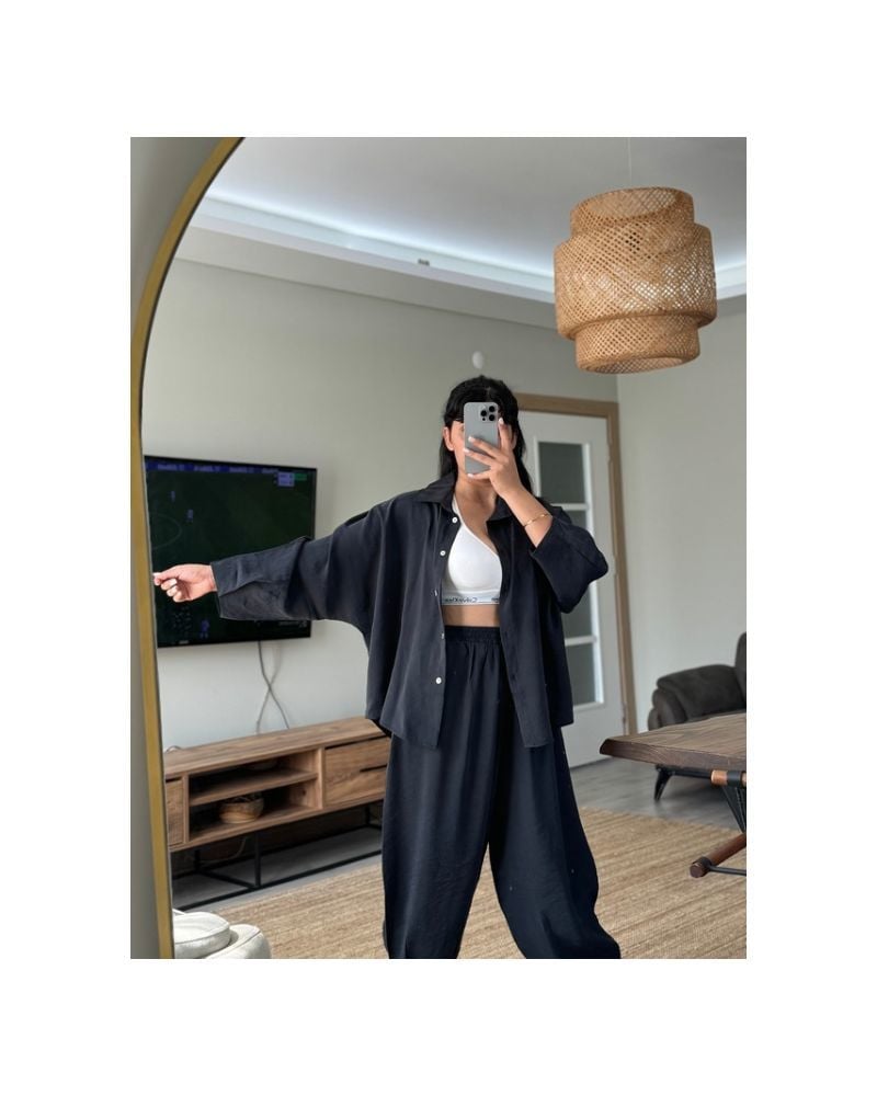 Tensel Kumaş Takım Siyah