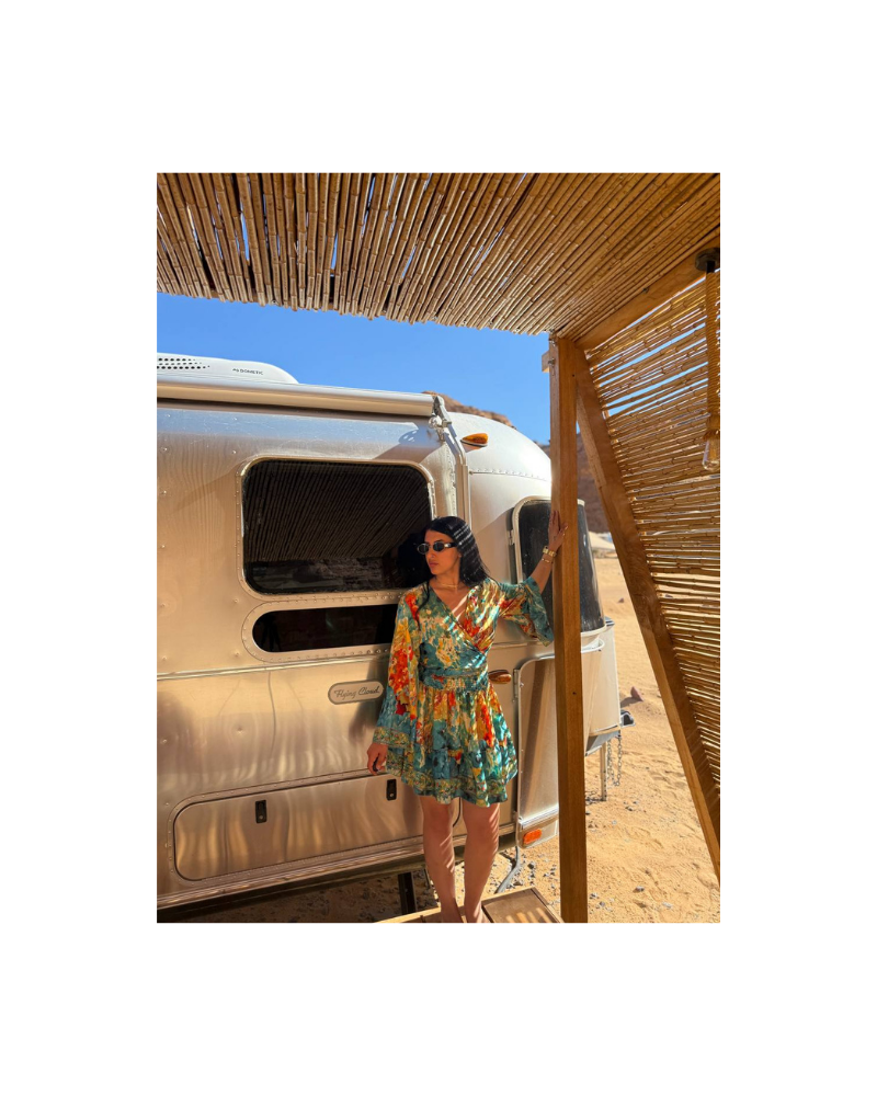 Yeşil etnik mini takım