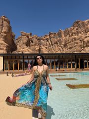 etnik desen live mavi elbise