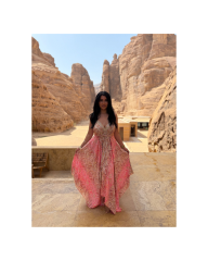 pembe bohem elbise