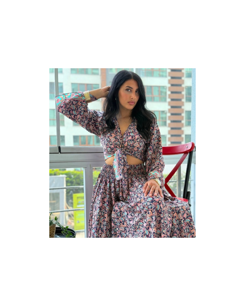 Gri Pembe İkili Pantolon Takım