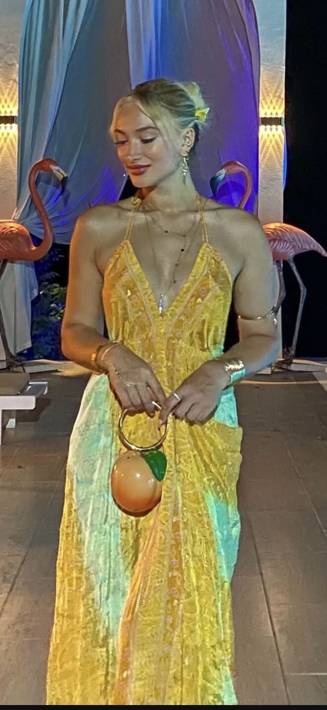 Sarı Limon Elbise Bağlamalı
