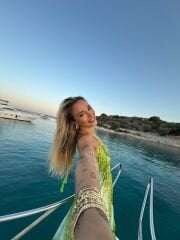 Mavi Yeşil Önü Kısa Arkası Uzun İpek Elbise